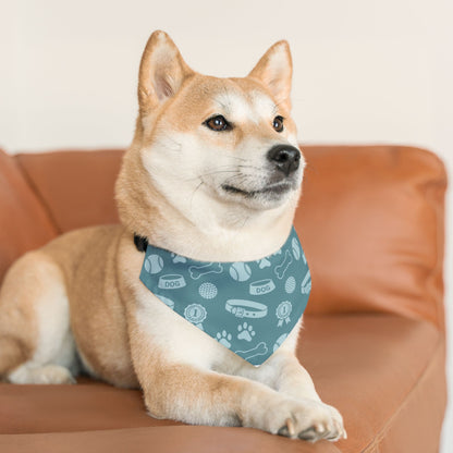 Blue Printed - Pet Bandana
